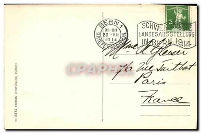 Bern-Münster (wewnętrzny) — wydawca Photoglob, Zurych, nr 6572 — Rewers