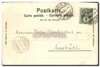 Basel — Martinstkirche und Münster — wydawca: K. Knöster, numer seryjny 1074 — Rewers