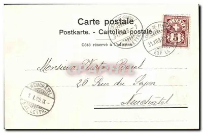 Chaux-de-Fonds — Rue Daniel Richard — Verlag T.P. Olaphos, Nr. 7 — Rückseite