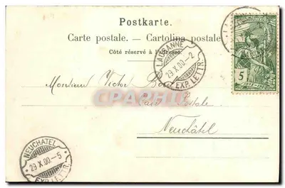Lausanne — Tunel e Castelo — CORBA & C'E. LAUSANNE, n°74 — Verso