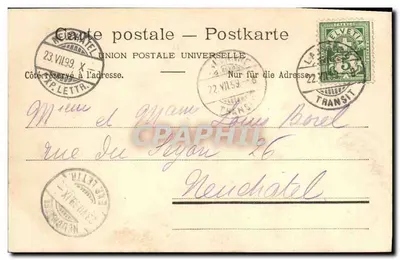 Lausanne — Catedral — Editor Comptoir de Phototype, Neuchâtel (reimpressão) — Verso