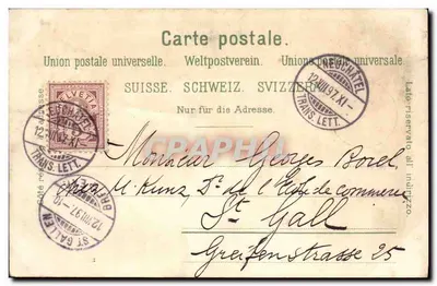 Luzern und die Alpen — Carl Kunzli, Zürich, N°13 — Rückseite