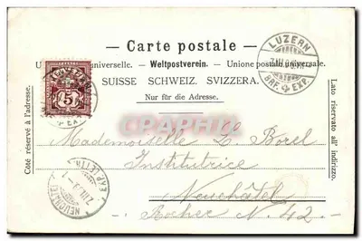 Luzern — Ansicht des Gütscch — Bernhard Wechleiner & Cie, Frankfurt — Rückseite