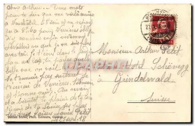 Neuchâtel - O Porto — J.J. 8350 — Jullien Frères, Genebra — Verso