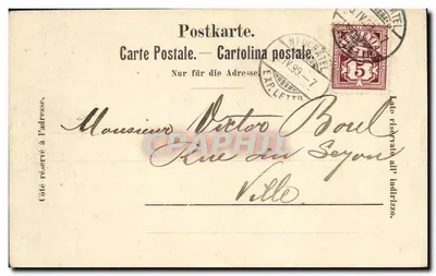 Neuchâtel — vista da cidade e do castelo — Ferd. Beck, Editor, Neuchâtel. No. 12. — Verso
