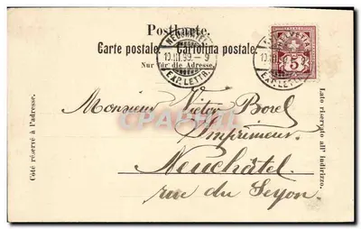 Stadhuis - Meuchatel — Infanteriegeweer - Uitgave Bern, Birk, N° 11 — Achterkant