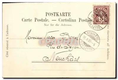 Neuchâtel. — Extrémité nord de la Rue des Fausscs-Braies 1863 et Vue du Pont des Petites-Boucheries (côté nord) en 1840 — éditeur non visible — Verso