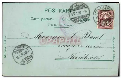 St. Gallen — vista nevada — editor Berger & Sarn, n° 244 — Verso
