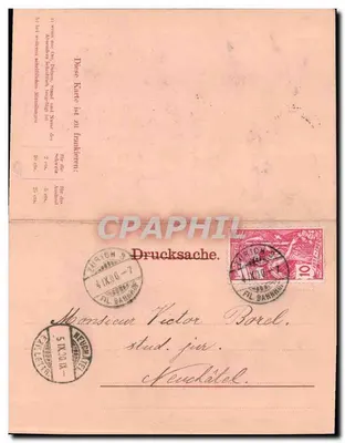 Widok z lotu nad Zurychem — widok z Uetliberg — wydawca nieznany, numer serii nieodczytelny — Rewers