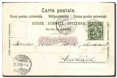 Zurich-See i Glärnisch (Vreneli's Gärtli) — widok panoramiczny — wydawca G. Kurzli, Zurich — Rewers