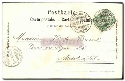 Zürich — Polytechnicum — Jarnaux Frères & Cie, n° 1198 — Achterkant
