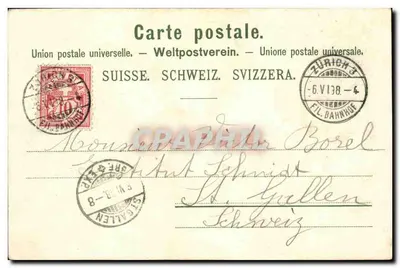 Tonhalle w Zurych – wydawca Schär & Merk, nr 1867 — Rewers