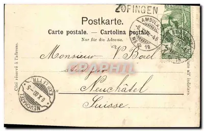 Spital Zofingen — Uitzicht op het gebouw — Verlag von A. Steinegger-Hommann, Zofingen, n° 0248 — Achterkant