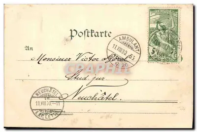 Zofingen — Entrada inferior — Geb. Metz, Tübingen à Basel, n° 344 — Verso