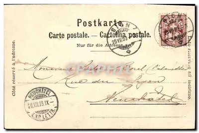 Kolej Gorpergrat — widok z tunelu — Charnava & Cie, n°1591 — Rewers