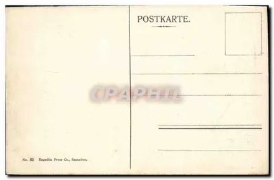 St. Moritz — Bad-und Dorf — Engadin Press Co., Samaden, No. 85 — Verso