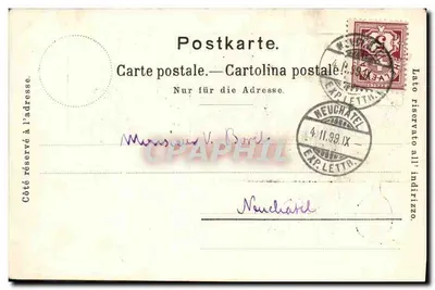 Payerne — Pieza histórica — Reina Berthe — junio 1899 — editor Lusanne-Corbaz & Cie, Imp.-Edit. — Reverso