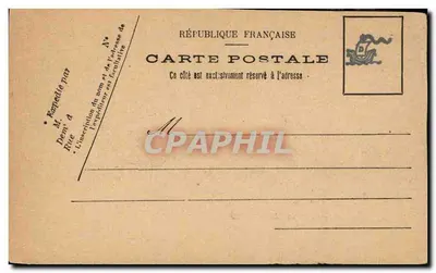 M. Émile Loubet — Prezydent Republiki Francuskiej — karta pocztowa francuska — Rewers