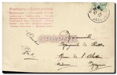 Mulher sentada diante de uma estátua — Série S.428-497 — Traub — Verso