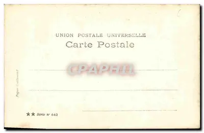 A Fonte Encantada — Cliché Stebbing — Série 642, Union Postale Universelle — Verso