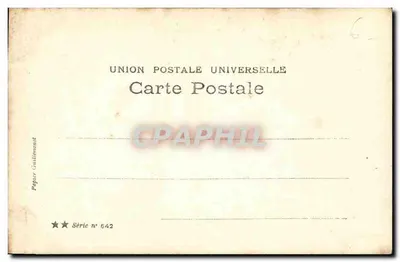 A Fonte Epchaptée — ilustração de Cliché Stèbbing — Série n° 542, União Postal Universal — Verso