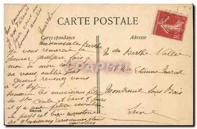 Kobieta siedząca na sierpiku księżyca — tekst wydrukowany — wydawca ELD n° 4197 — Rewers