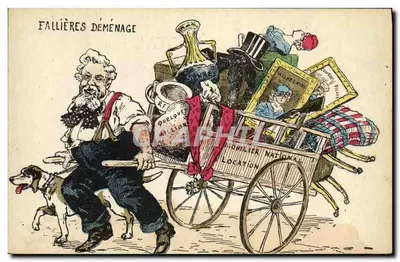 FALLIÈRES DÉMÉNAGE — caricatura política — editor não visível