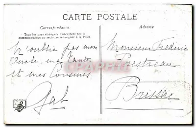 Bilhete postal antigo A corrida presidencial Loubet Doumer Bourgeois Cavalos Hipismo — Verso