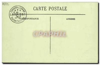 LYON — Exposição Internationale 1914 — Les premières automobiles — LL. — Verso