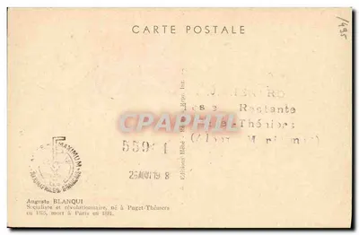 Auguste BLANQUI — Revolucionário e socialista — Éditions Hébé, n° 559 — Verso