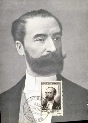 Sadi Carnot — Primeiro-ministro assassinado — Editada pela União Filatélica Limousine, n° 000196