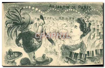 No Jardim de Paris — cena de baile — editor R. Loubet, n° R 891