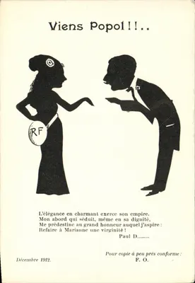 Marianne e um homem — caricatura política — F. O. (editor)