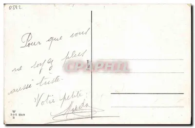 Enfants et chien dans une voiture — scène humoristique avec pompe à essence Esso — éditeur John Wills — Verso