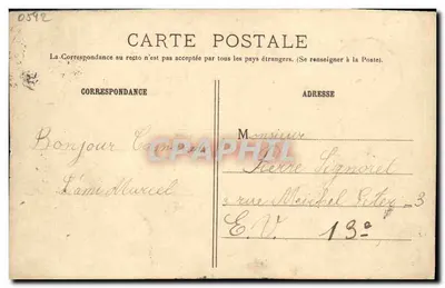 Carta postal satírica — O mais infeliz dos três não é aquele que se pensa? — Néviil, n° 77 — Verso