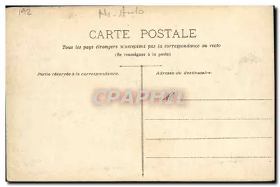 Automobile sur route rurale — scène de rencontre avec bergère — éditeur non visible, n° de série 192 — Verso