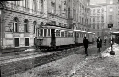 Tramway em Viena — inverno — n°195