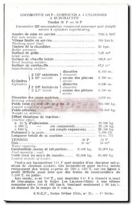 Locomotywa 141 P Compound o 4 cylindrach — S.N.C.F., seria 1 — S.N.C.F. — nr 21 — Rewers