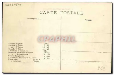 Maszyna-Teuder N° 2202 — Lokomotywy (Orlean) — seria 2201 do 2203 — Rewers