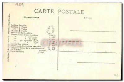 Locomotive 4541 — Typ Pacific — Seria 4541 do 4570 — Wydawca F. Fleury — Rewers
