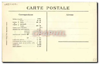 Francuska lokomotywa nr 4524 — seria 140-001 do 140-030 — F. F. PARIS — Rewers