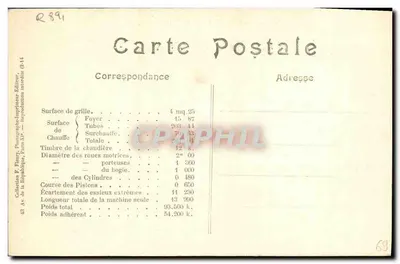 Locomotywa nr 6110 — seria 6102 do 6171 — wydawca F. Fiarry, Paryż — Rewers