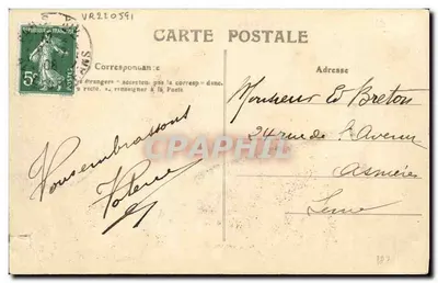 Locomotive à grande vitesse — série 3.802, Cie de l'Ouest — éditeur E C C F — Verso
