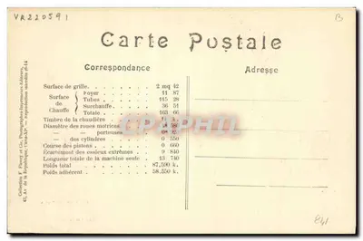 Maszynista nr 4447 — Francuska lokomotywa (Est) — Fotografia E. Chavin, Verneuil-l'Étang — Rewers