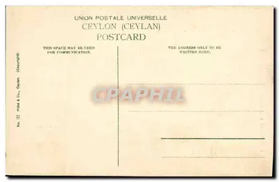 Spoorlijn met helling bij Kandy — Ceylan (Sri Lanka) — PIBÉ & Co., Ceylon, No. 32 — Achterkant
