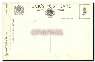 Uwielbienie Majestatu Królowej Elżbiety — Katedra Westminster, 2 czerwca 1953 — Tuck Card CHT 10 — Rewers