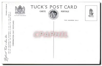 Catedral de Nossa Senhora — Cerimônia de coroação — Tuck's Postcard — Verso