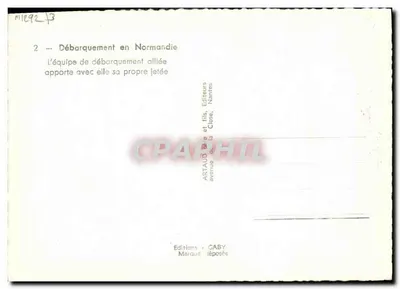 Desembarque na Normandia — A equipe de desembarque aliada traz consigo sua própria balsa — Edições GABY — Verso