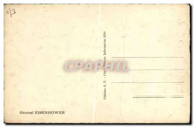 Generał Eisenhower — oficjalny portret — Wydawnictwo O.P. Sojusznik — Rewers