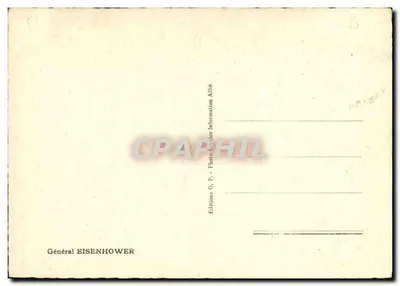 Generał Eisenhower — oficjalny portret — Wydawnictwo O.P. Photo Service Informacja Sojusznicza — Rewers